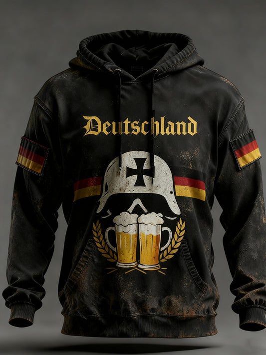 Pánské vintage německá vlajka umění tisk mikina