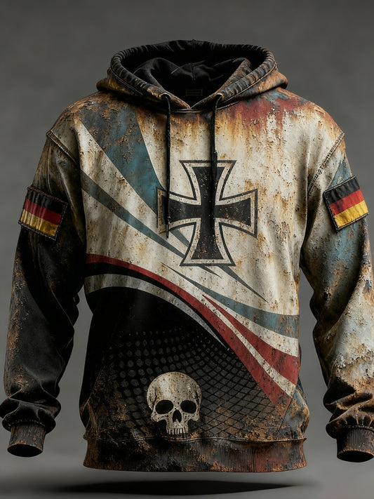 Pánské vintage německá vlajka umění tisk mikina