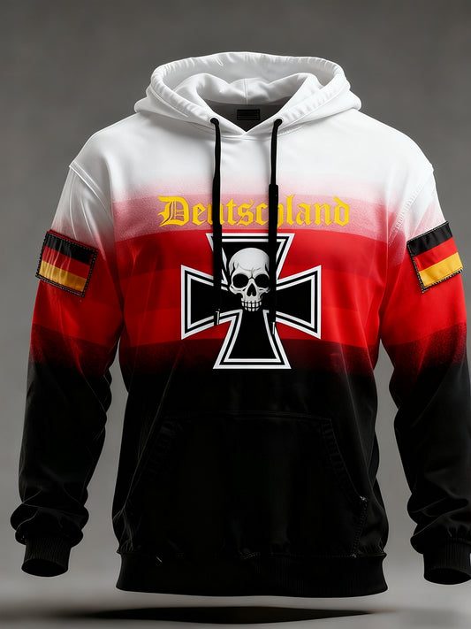 Pánské vintage německá vlajka umění tisk mikina