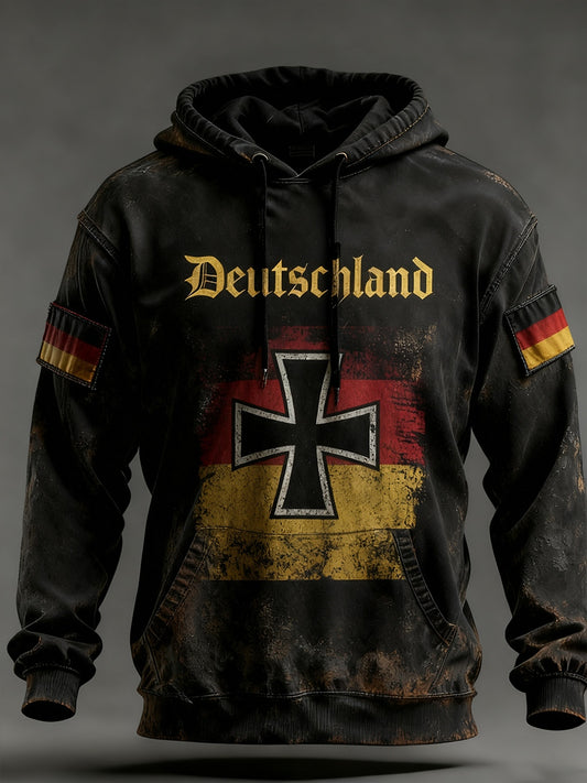 Pánské vintage německá vlajka umění tisk mikina