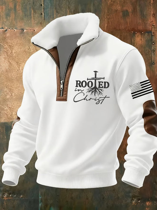 Pánské vintage art faith casual sweatshirt