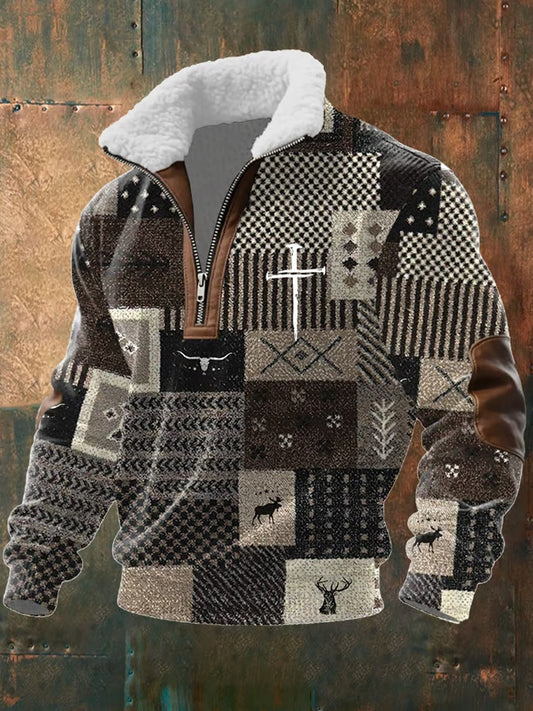 Pánské vintage art faith casual sweatshirt