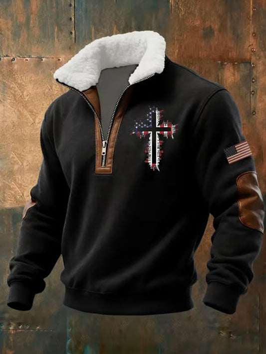 Pánské vintage art faith casual sweatshirt