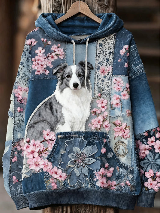 Unisex animal art print casual vintage hoodie