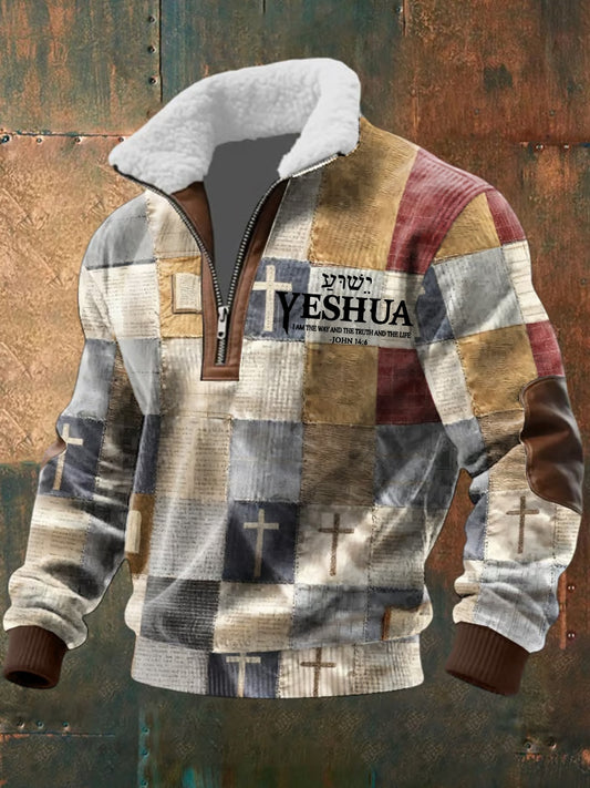 Pánské vintage art faith casual sweatshirt