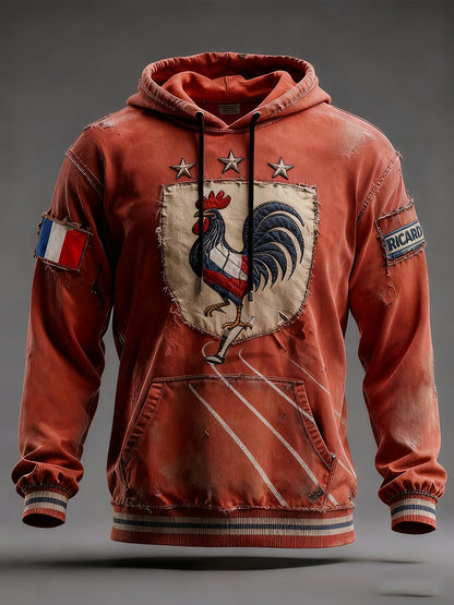 Pánské francouzské vlajky ricard casual hoodie