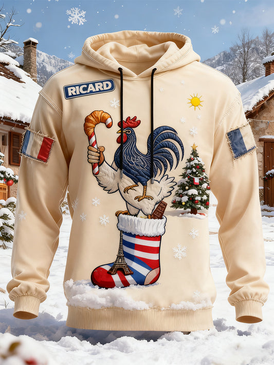 Pánské francouzské vlajky ricard casual hoodie
