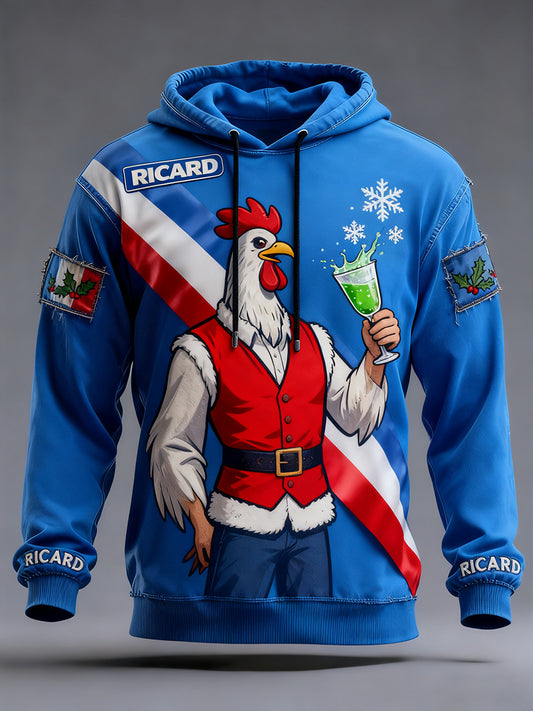 Pánské francouzské vlajky ricard casual hoodie