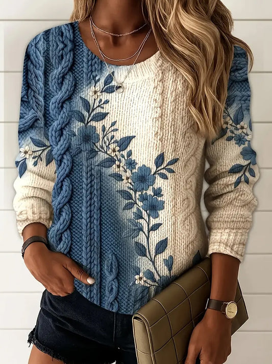 Ženy vintage animal art print casual retro hoodie