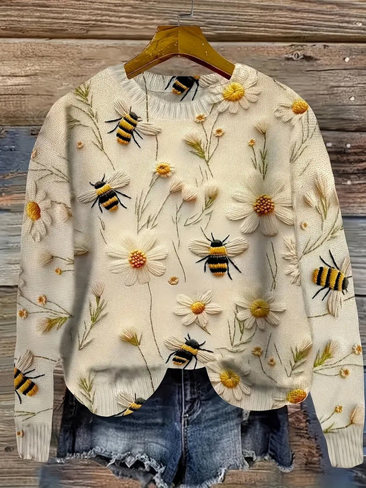 Ženy vintage animal art print casual retro hoodie