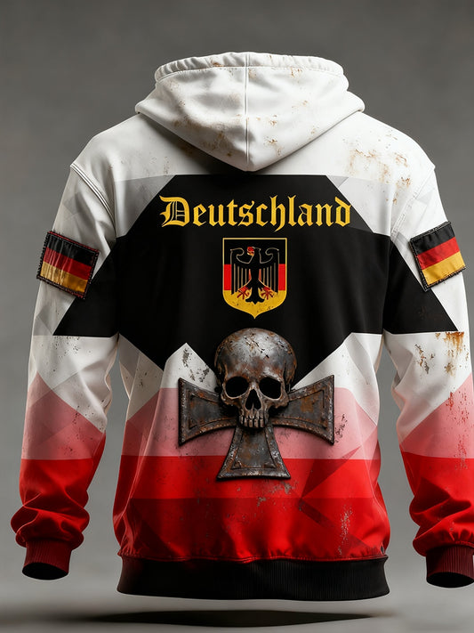 Pánské vintage německá vlajka umění tisk mikina