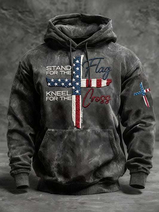 Pánské vintage art faith casual hoodie