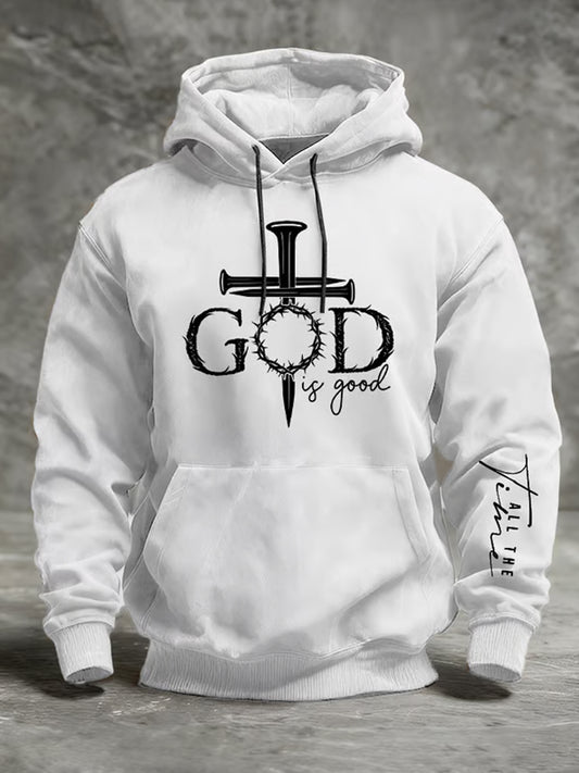 Pánské vintage art faith casual hoodie