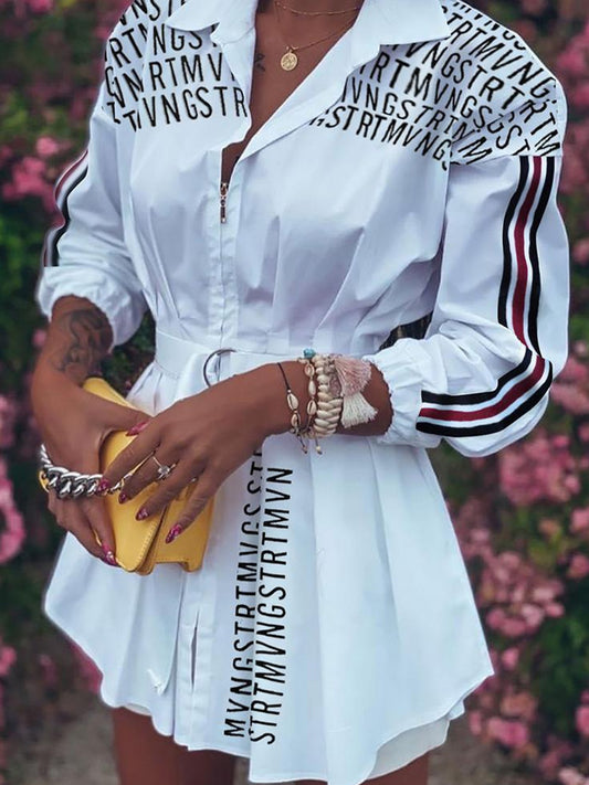 Dámské retro lucerna rukáv zips šaty