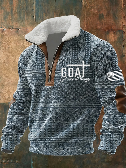 Pánské vintage art faith casual sweatshirt