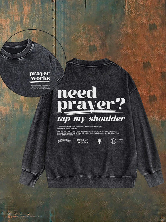 Pánské vintage znepokojená křesťanská příležitostná mikina