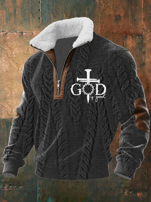 Pánské vintage art faith casual sweatshirt