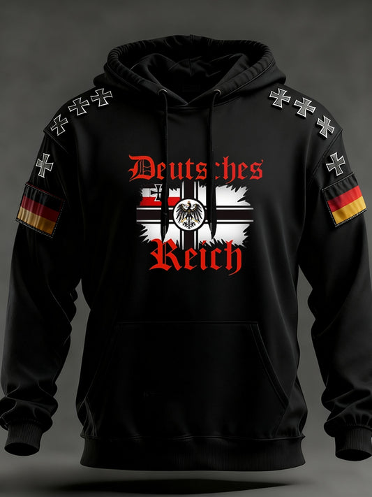 Pánské vintage německá vlajka umění tisk mikina