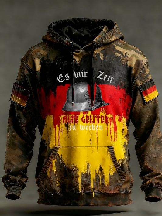 Pánské vintage německá vlajka umění tisk mikina