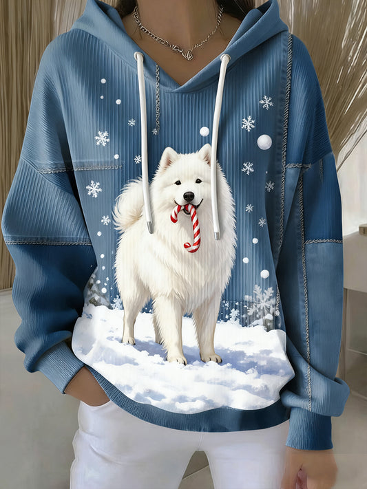 Ženy vintage animal art print casual retro hoodi