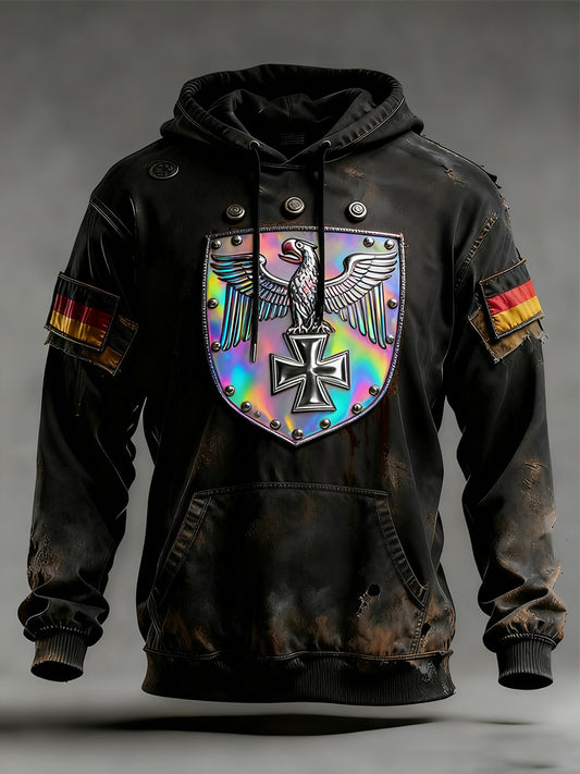 Pánské vintage německá vlajka umění tisk mikina