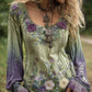 Dámské retro bohémské květinové top